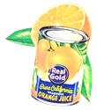 アンティーク・レトロ背景透過PNG画像素材 オレンジジュース缶