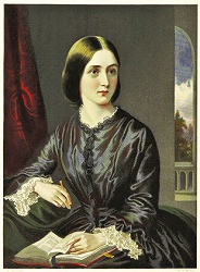 アンティークイラスト素材ヴィクトリア朝の女性