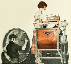 ヴィンテージイラスト素材1920年代洗濯機