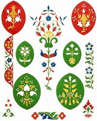 アンティークイラスト素材中世イギリスゴシック花文様