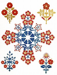 アンティークイラスト素材中世イギリスゴシック花文様